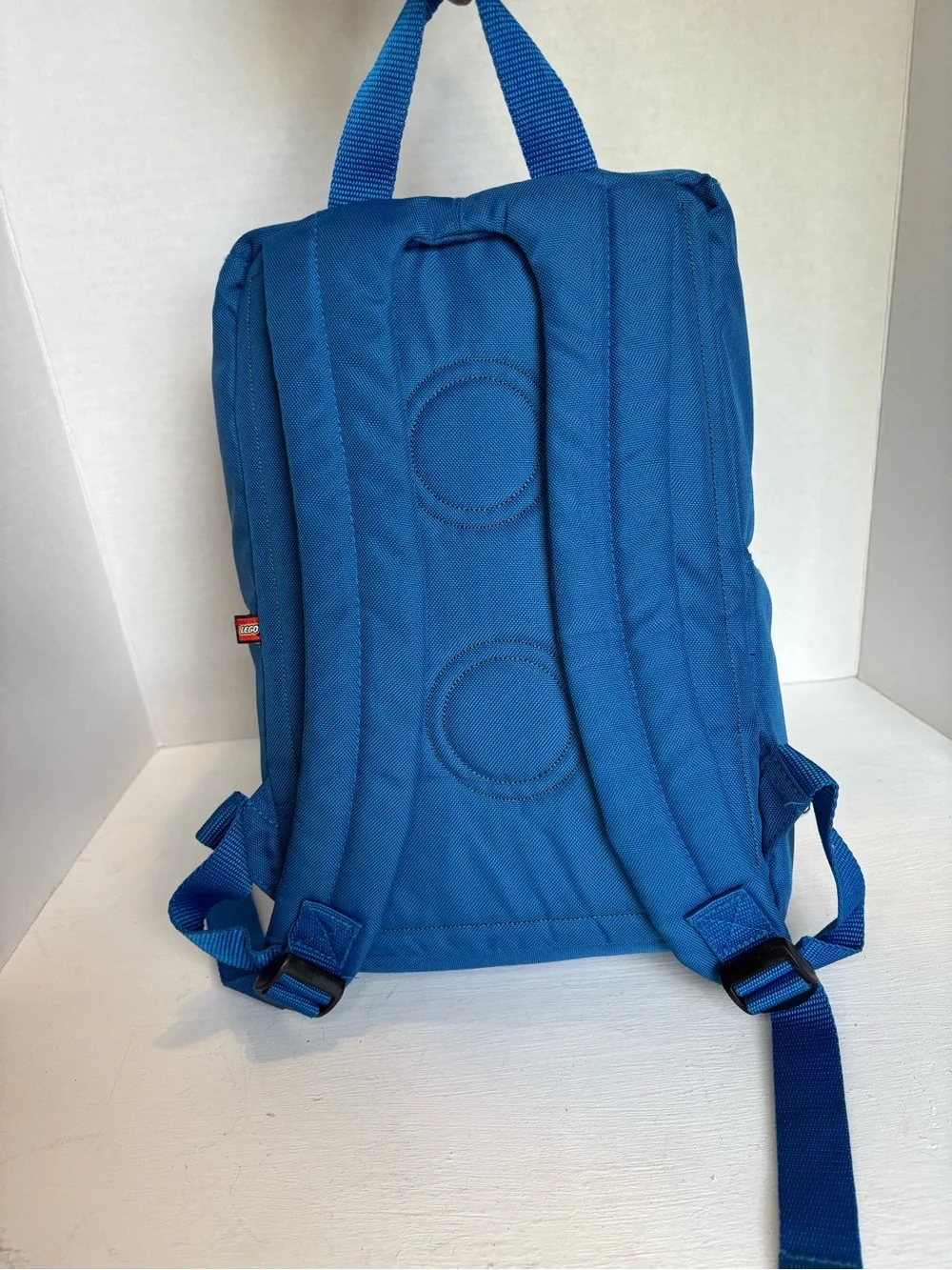 LEGO Kids Backpack Blue Brick With Pockets Bag Vintage 2007